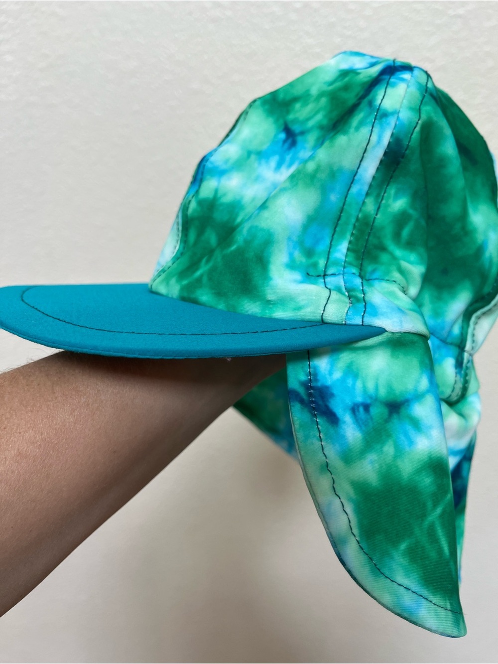 George Hats Tie-Dye Sun Hat with Teal Brim